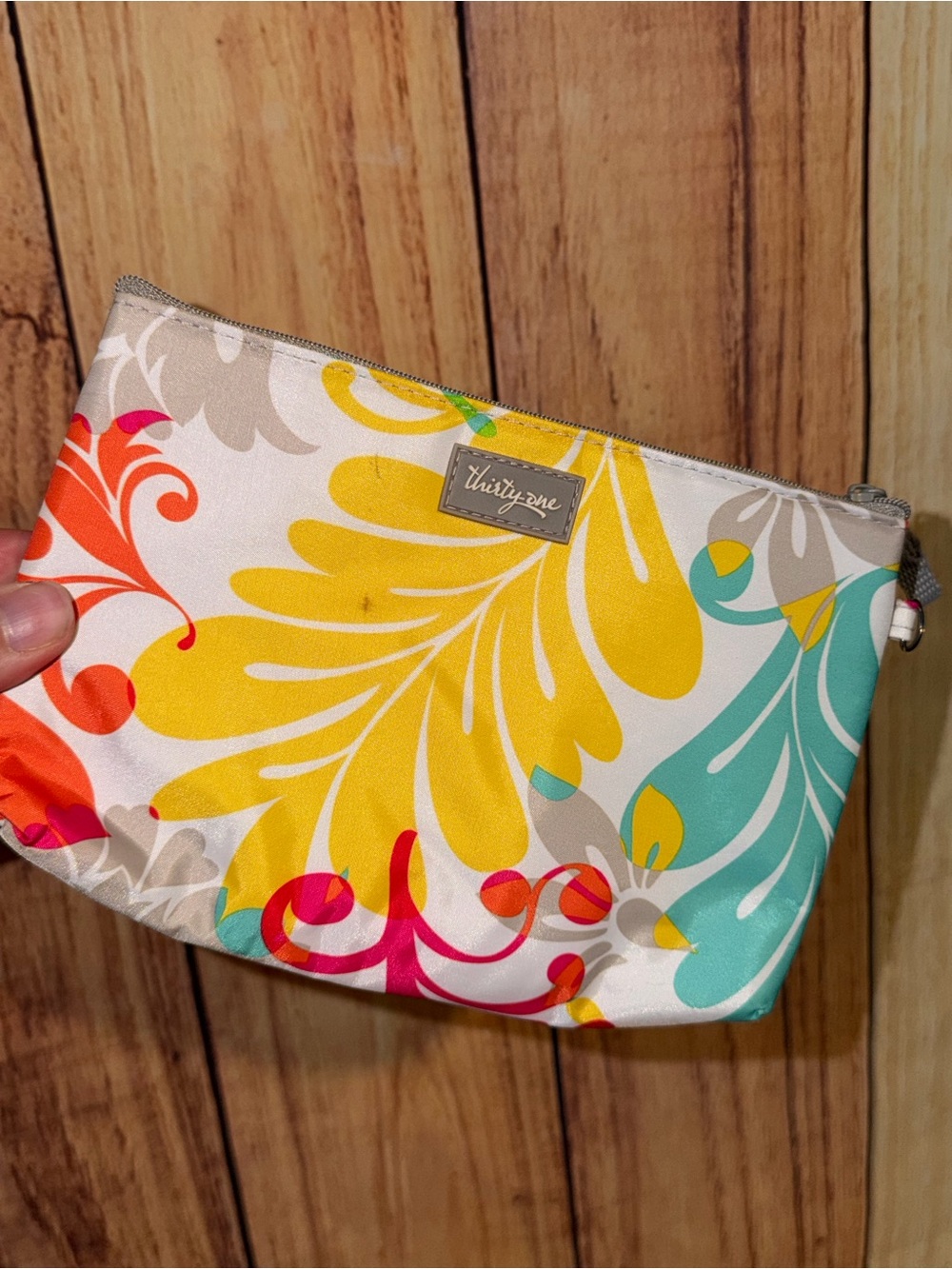 Thirty-One Mini Zipper Pouch Thermal Insulated Island Damask